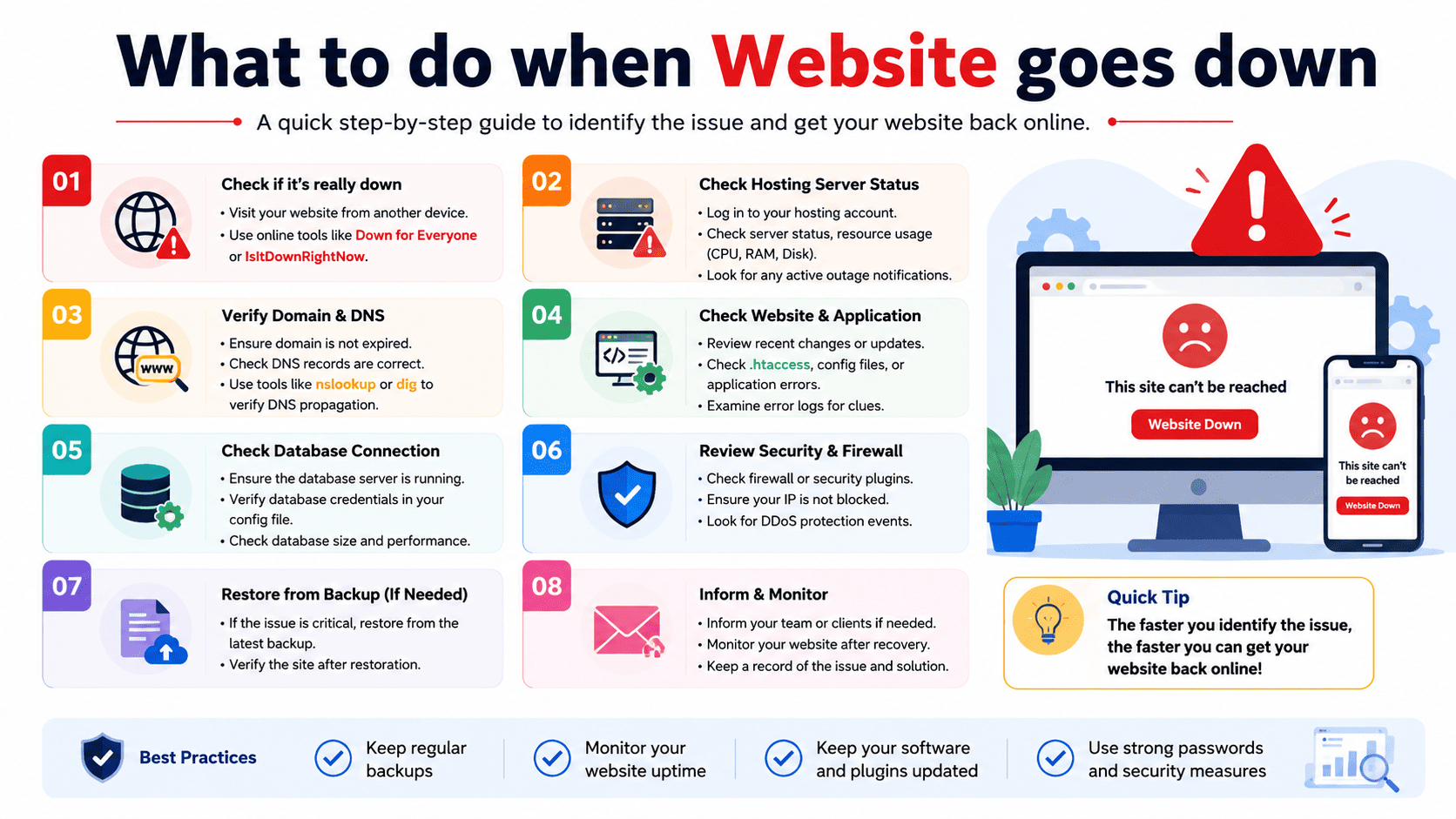 What to Do When Your Website Goes Down